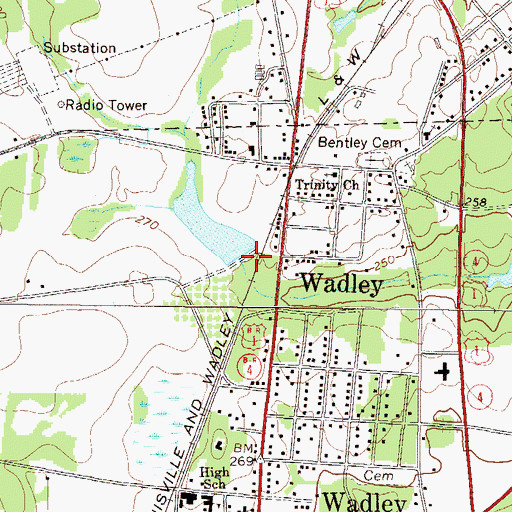 Topographic Map of Battle Pond Dam, GA