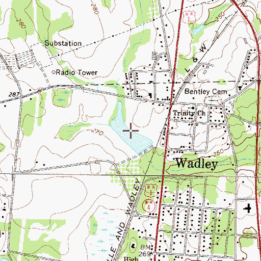 Topographic Map of Battle Pond, GA