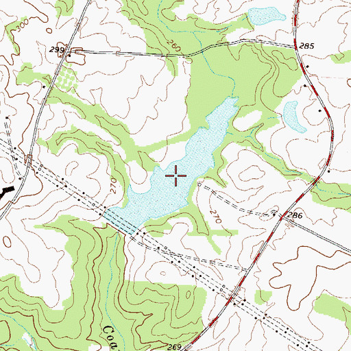 Topographic Map of Smith Lake, GA