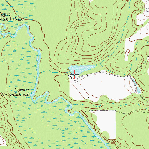 Topographic Map of Hancock Lake Dam, GA