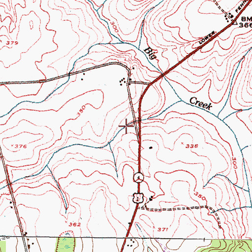 Topographic Map of Adams Lake, GA
