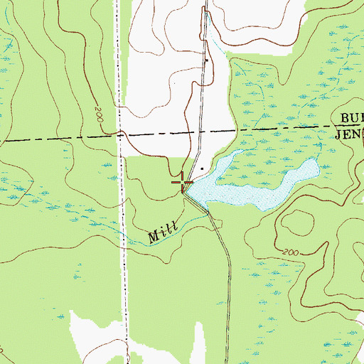 Topographic Map of Carswell Lake Dam, GA
