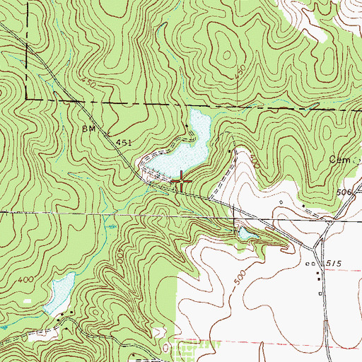Topographic Map of Hunnicutt Lake Dam, GA