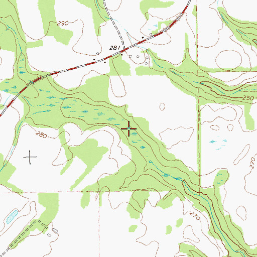 Topographic Map of Bodrey Lake Dam, GA