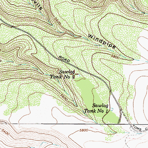 Topographic Map of Sawlog Tank Number Two, AZ