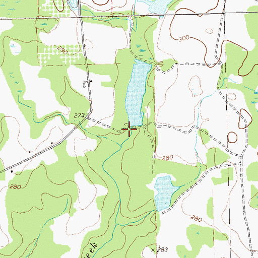 Topographic Map of King Lake Dam, GA