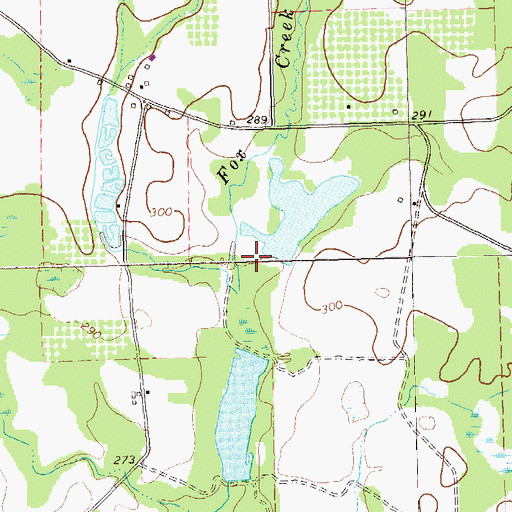 Topographic Map of Usry Lake Dam, GA