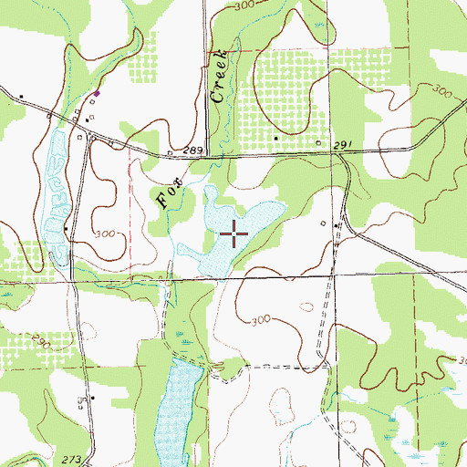 Topographic Map of Usry Lake, GA