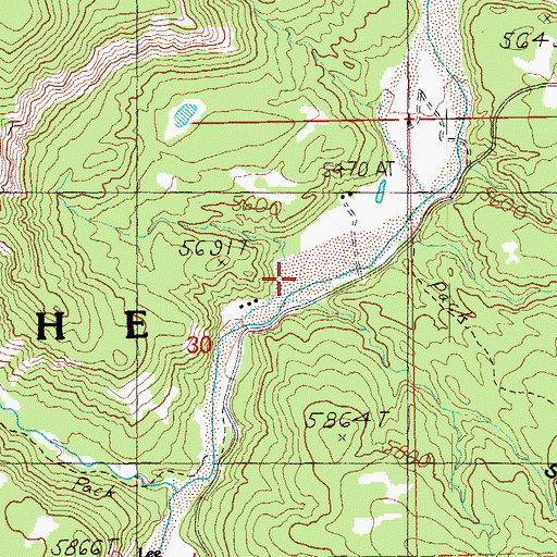 Topographic Map of Sawmill Canyon, AZ