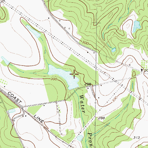 Topographic Map of Hamilton Dam, GA