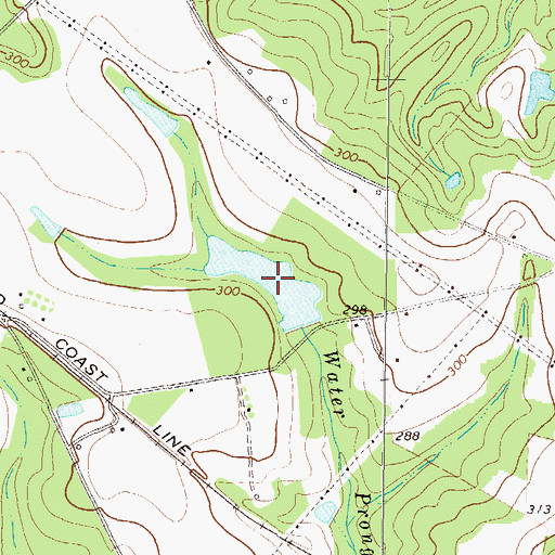 Topographic Map of Hamilton Lake, GA