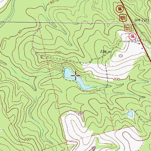 Topographic Map of Hughes Pond, GA