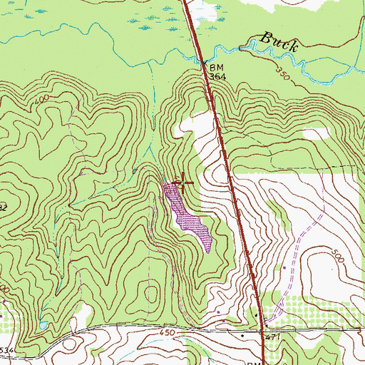 Topographic Map of American Legion Dam, GA