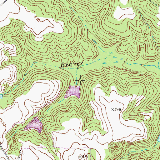 Topographic Map of Rufus Peepe Dam North, GA