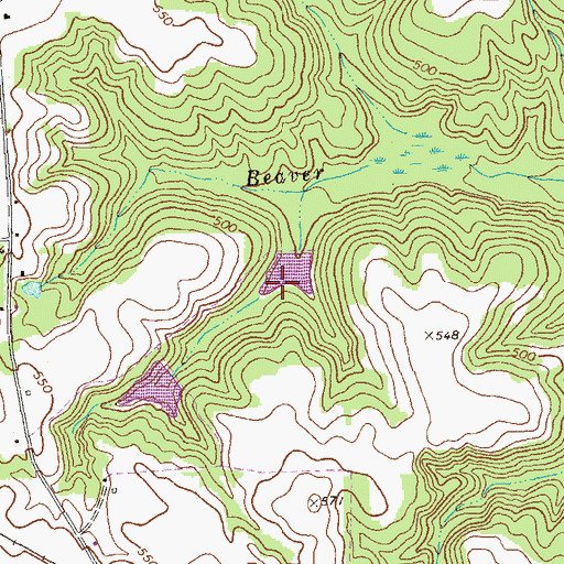 Topographic Map of Rufus Peepe Lake North, GA