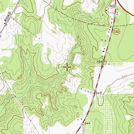 Topographic Map of Jorden Lake, GA