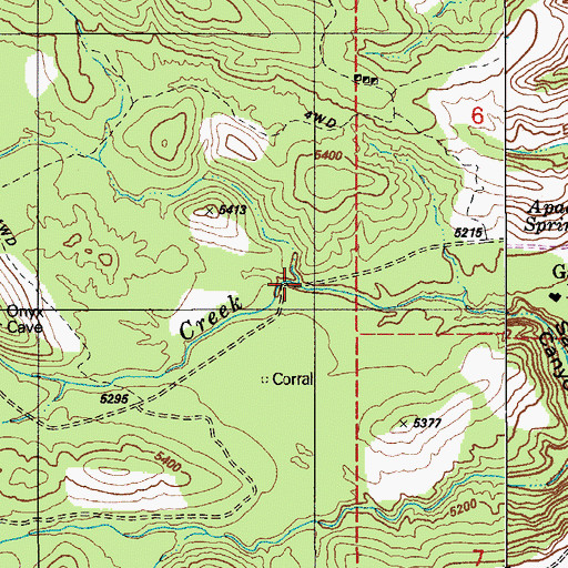Topographic Map of East Sawmill Canyon, AZ