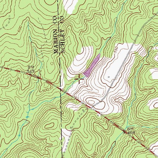 Topographic Map of Bell Dam, GA