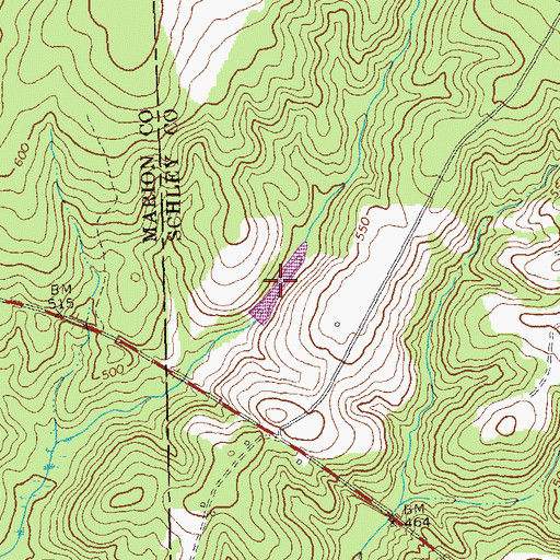 Topographic Map of Bell Lake, GA