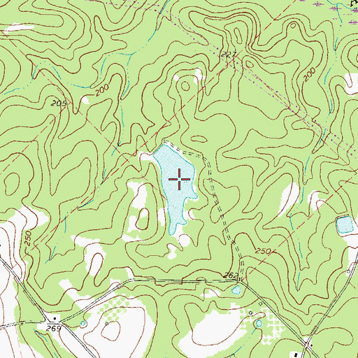 Topographic Map of Coleman Lake, GA