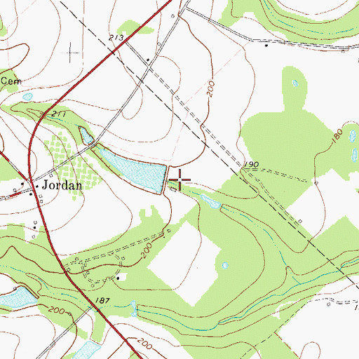Topographic Map of Stewart Pond Dam, GA