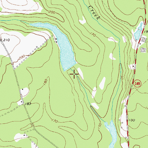 Topographic Map of Flanders Lake Dam, GA