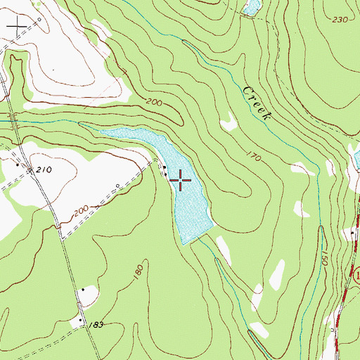 Topographic Map of Flanders Lake, GA