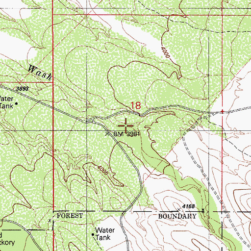 Topographic Map of West Sawmill Canyon, AZ