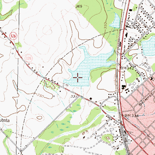 Topographic Map of Phillips Pond Dam, GA