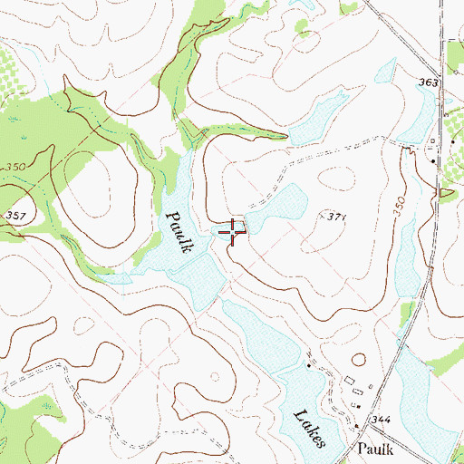 Topographic Map of Trunell Pond Dam, GA