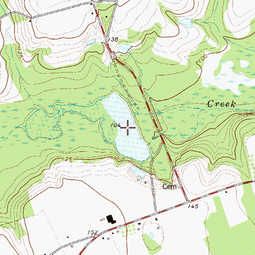 Topographic Map of Youngblood Pond Dam, GA