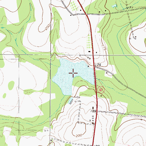 Topographic Map of Quattlebaum Pond, GA