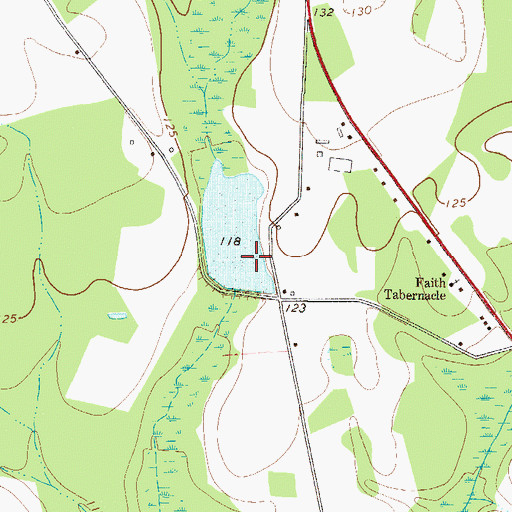 Topographic Map of Crombley Pond Dam, GA
