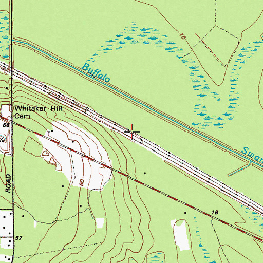 Topographic Map of Akins Pond, GA