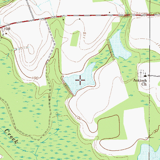 Topographic Map of Whitaker Pond, GA