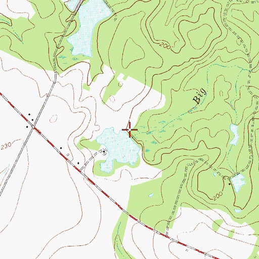 Topographic Map of Tillman Pond Dam, GA