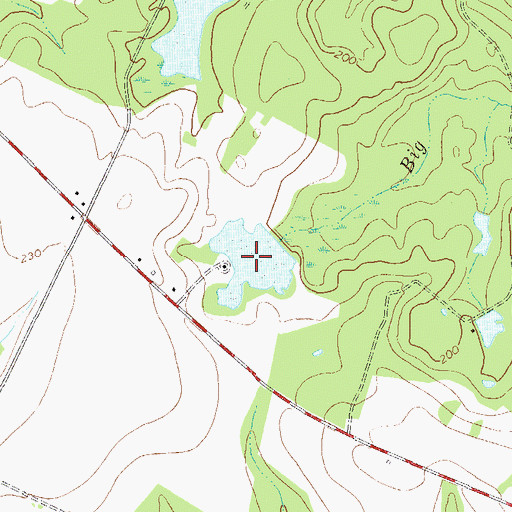 Topographic Map of Tillman Pond, GA