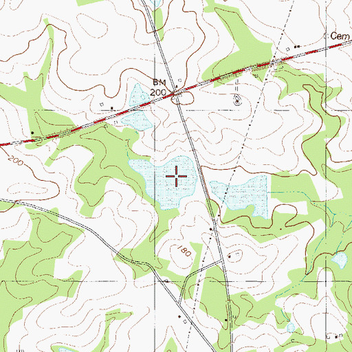 Topographic Map of T K Rushing Pond, GA