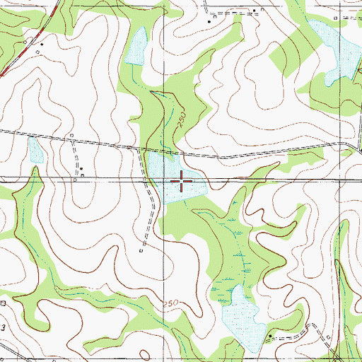 Topographic Map of Nessmith Pond, GA