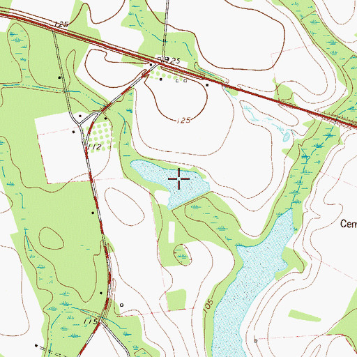Topographic Map of Lester Pond, GA