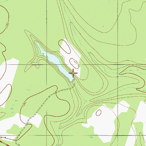 Topographic Map of Lakeside Farms Pond Dam, GA