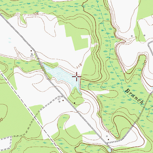 Topographic Map of Morgan Pond Dam, GA