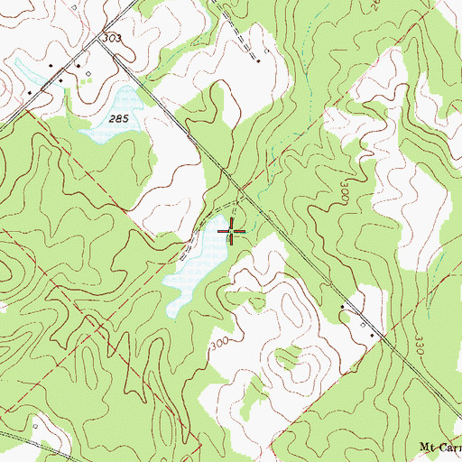 Topographic Map of Nesmith Lake Dam, GA