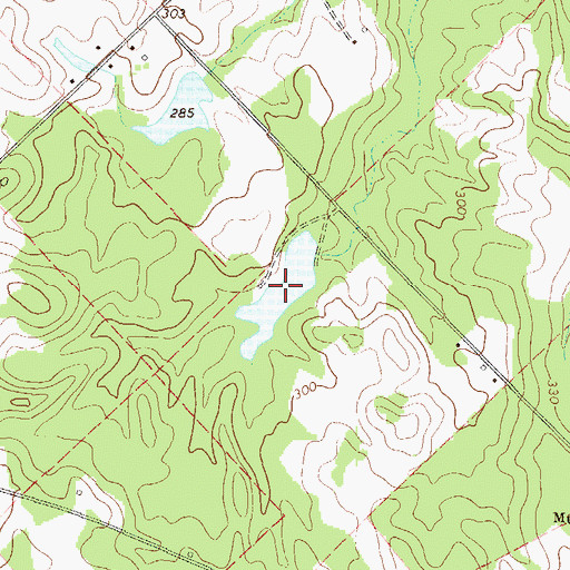 Topographic Map of Nesmith Lake, GA