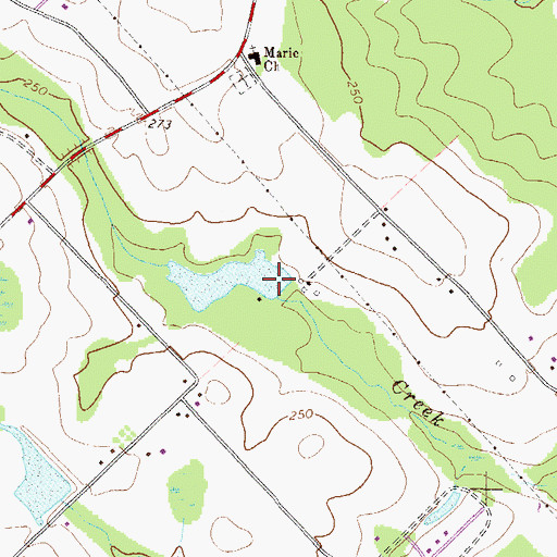 Topographic Map of Hobbs Lake Dam, GA
