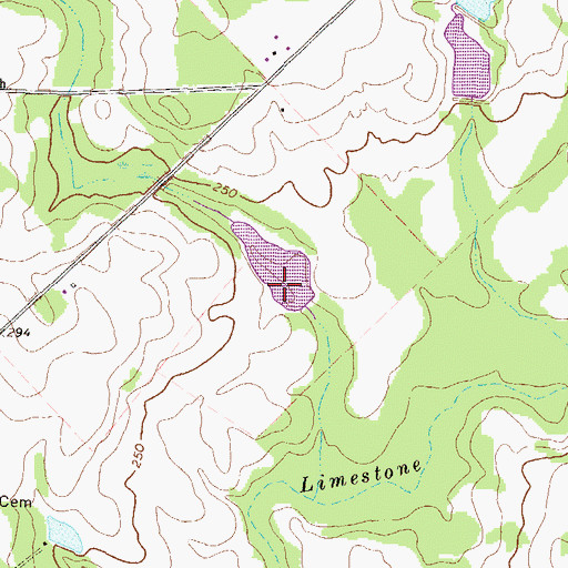 Topographic Map of Bembry Lake Dam, GA