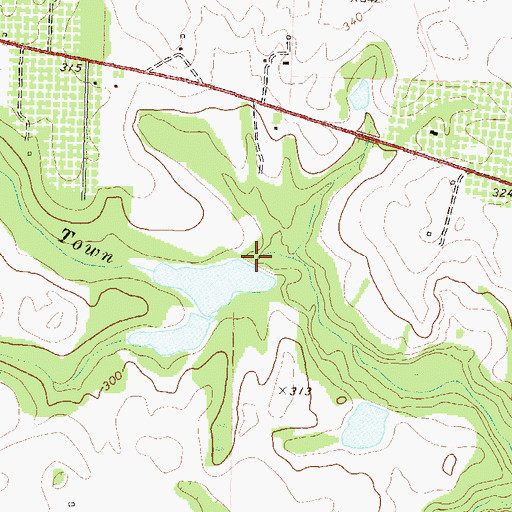 Topographic Map of Nelson Lake Dam, GA