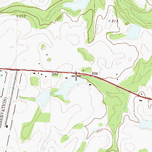 Topographic Map of Anderson Lake Dam, GA