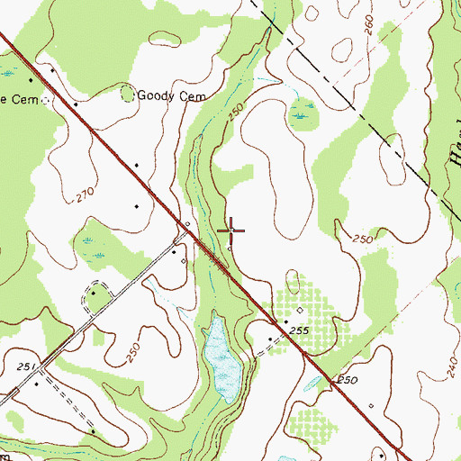 Topographic Map of Hardy Lake Dam, GA