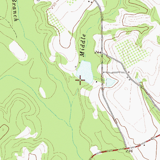 Topographic Map of Garrison Lake Dam, GA